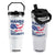 Hands Off My Social Security Flip Straw Tumbler Patriotic USA Retirement Protection American Flag TS02 One Size: 30 oz White Print Your Wear