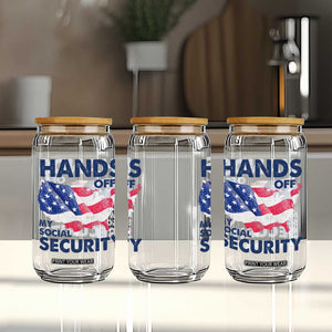 Hands Off My Social Security Glass Can Patriotic USA Retirement Protection American Flag TS02 Print Your Wear