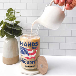 Hands Off My Social Security Glass Can Patriotic USA Retirement Protection American Flag TS02 Print Your Wear