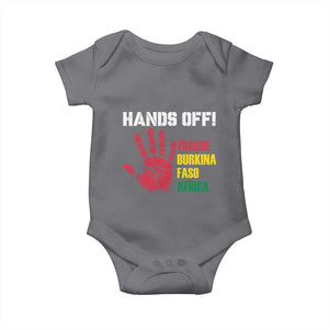 Hands Off Traoré Burkina Faso Africa Baby Onesie TS02 Charcoal Print Your Wear