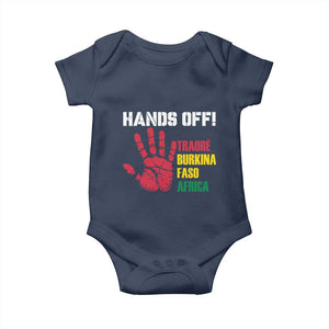 Hands Off Traoré Burkina Faso Africa Baby Onesie TS02 Navy Print Your Wear