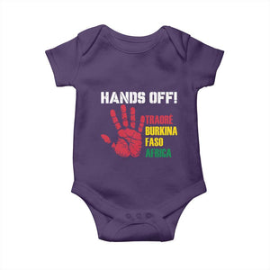 Hands Off Traoré Burkina Faso Africa Baby Onesie TS02 Purple Print Your Wear