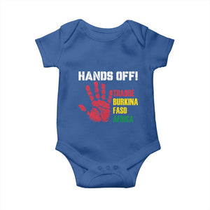 Hands Off Traoré Burkina Faso Africa Baby Onesie TS02 Royal Blue Print Your Wear