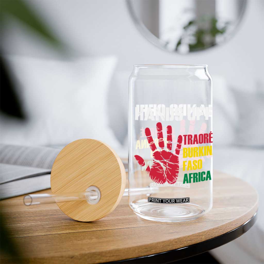 Hands Off Traoré Burkina Faso Africa Glass Can TS02 Print Your Wear