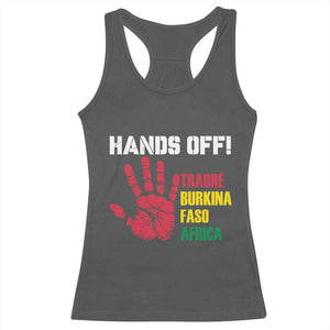 Hands Off Traoré Burkina Faso Africa Racerback Tank Top TS02 Dark Heather Print Your Wear