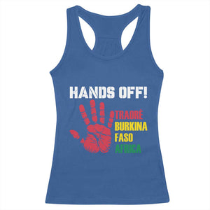 Hands Off Traoré Burkina Faso Africa Racerback Tank Top TS02 Royal Blue Print Your Wear