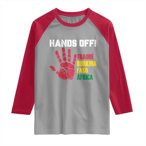 Hands Off Traoré Burkina Faso Africa Raglan Shirt TS02 Sport Gray Red Print Your Wear