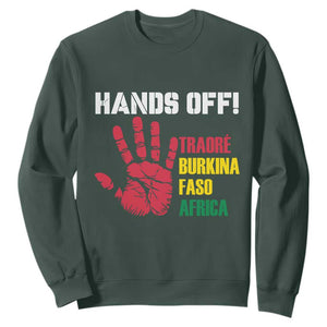 Hands Off Traoré Burkina Faso Africa Sweatshirt TS02 Dark Forest Green Print Your Wear