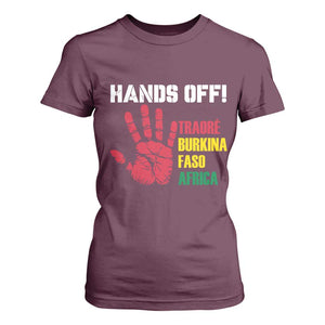 Hands Off Traoré Burkina Faso Africa T Shirt For Women TS02 Maroon Print Your Wear