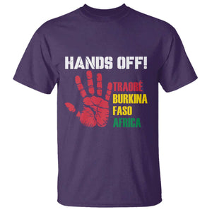 Hands Off Traoré Burkina Faso Africa T Shirt TS02 Purple Print Your Wear