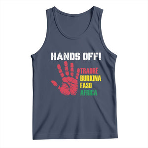 Hands Off Traoré Burkina Faso Africa Tank Top TS02 Navy Print Your Wear
