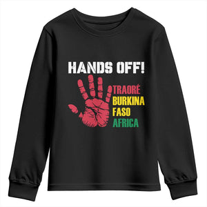 Hands Off Traoré Burkina Faso Africa Youth Sweatshirt TS02 Black Print Your Wear