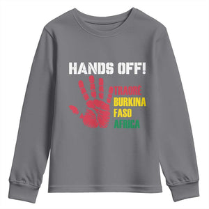 Hands Off Traoré Burkina Faso Africa Youth Sweatshirt TS02 Charcoal Print Your Wear