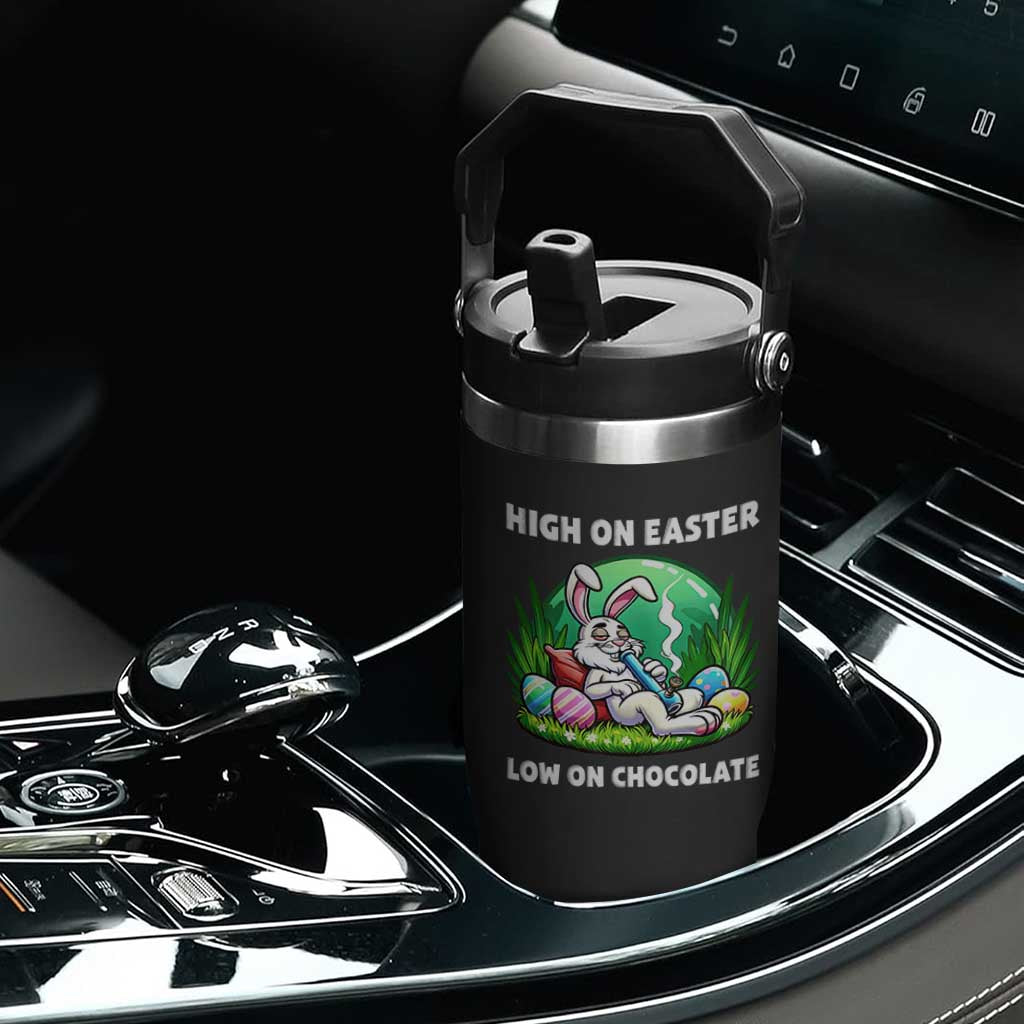 Happy 420 Easter Flip Straw Tumbler Funny Bunny Marijuana Cannabis Weed TS02 Print Your Wear