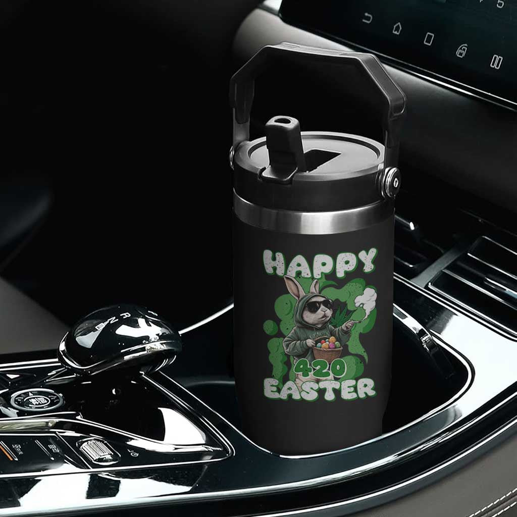 Happy 420 Easter Flip Straw Tumbler Funny Smoking Easter Bunny TS02 Print Your Wear