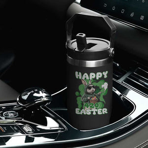 Happy 420 Easter Flip Straw Tumbler Funny Smoking Easter Bunny TS02 Print Your Wear