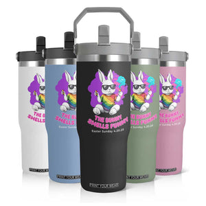 Happy 420 Easter Flip Straw Tumbler The Bunny Smells Funny TS02 Print Your Wear