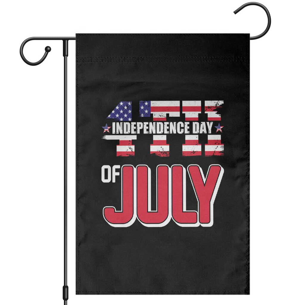 Happy 4th of July Garden Flag American Independence Day TS02 Black Print Your Wear