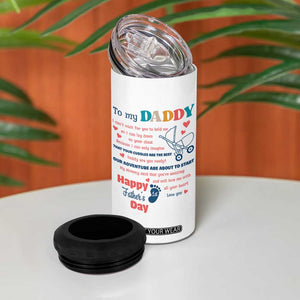 Happy First Fathers Day 4 in 1 Can Cooler Tumbler New Dad 1st Time Daddy Announcement TB10 Print Your Wear