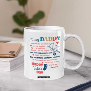 Happy First Fathers Day Coffee Mug New Dad 1st Time Daddy Announcement TB10 Print Your Wear