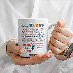 Happy First Fathers Day Coffee Mug New Dad 1st Time Daddy Announcement TB10 Print Your Wear