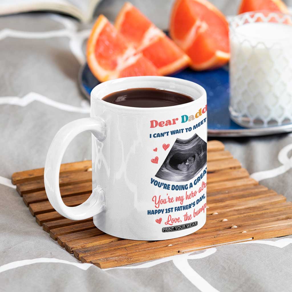 Happy First Fathers Day Coffee Mug New Dad 1st Time Daddy Announcement TB10 Print Your Wear