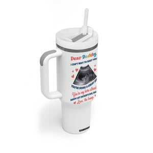 Happy First Fathers Day Tumbler With Handle New Dad 1st Time Daddy Announcement TB10 Print Your Wear