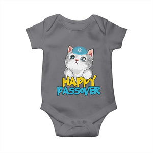 Happy Passover Cute Cat Baby Onesie Seder Jewish Pesach TS02 Charcoal Print Your Wear
