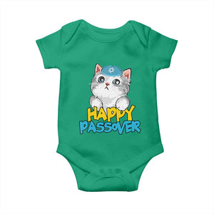 Happy Passover Cute Cat Baby Onesie Seder Jewish Pesach TS02 Irish Green Print Your Wear