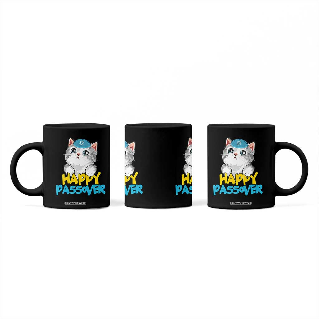 Happy Passover Cute Cat Coffee Mug Seder Jewish Pesach TS02 Print Your Wear