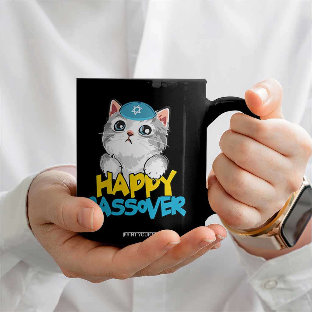 Happy Passover Cute Cat Coffee Mug Seder Jewish Pesach TS02 Print Your Wear