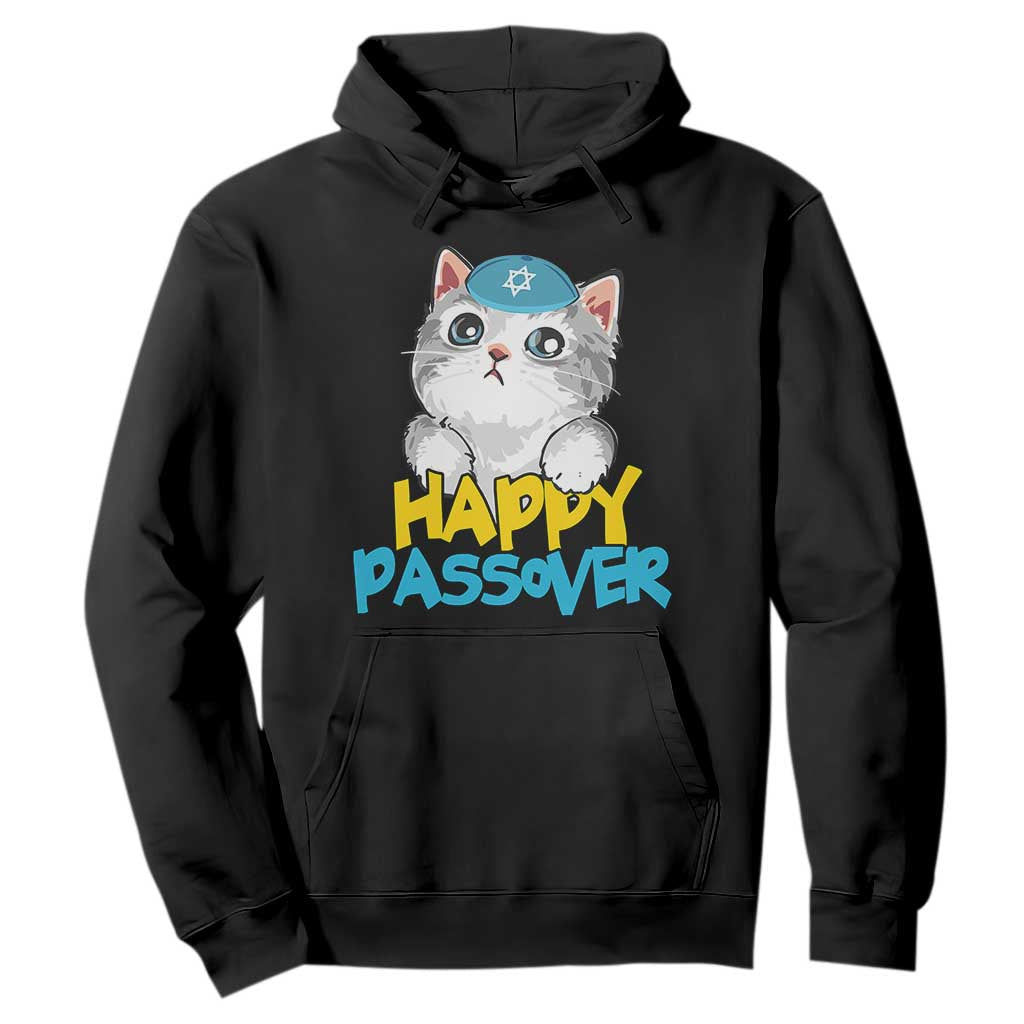 Happy Passover Cute Cat Hoodie Seder Jewish Pesach TS02 Black Print Your Wear