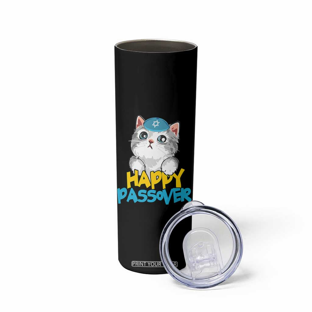 Happy Passover Cute Cat Skinny Tumbler Seder Jewish Pesach TS02 Print Your Wear