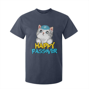 Happy Passover Cute Cat T Shirt For Kid Seder Jewish Pesach TS02 Navy Print Your Wear