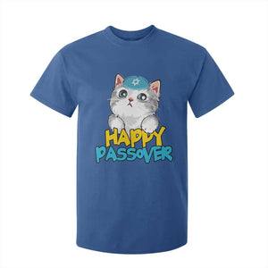Happy Passover Cute Cat T Shirt For Kid Seder Jewish Pesach TS02 Royal Blue Print Your Wear