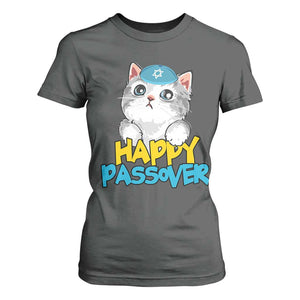 Happy Passover Cute Cat T Shirt For Women Seder Jewish Pesach TS02 Dark Heather Print Your Wear