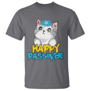 Happy Passover Cute Cat T Shirt Seder Jewish Pesach TS02 Charcoal Print Your Wear