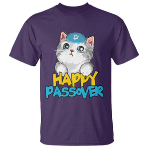 Happy Passover Cute Cat T Shirt Seder Jewish Pesach TS02 Purple Print Your Wear