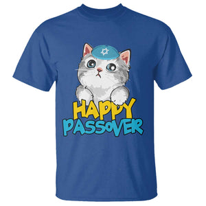 Happy Passover Cute Cat T Shirt Seder Jewish Pesach TS02 Royal Blue Print Your Wear