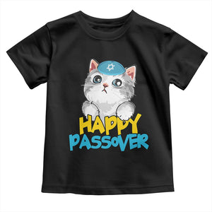 Happy Passover Cute Cat Toddler T Shirt Seder Jewish Pesach TS02 Black Print Your Wear