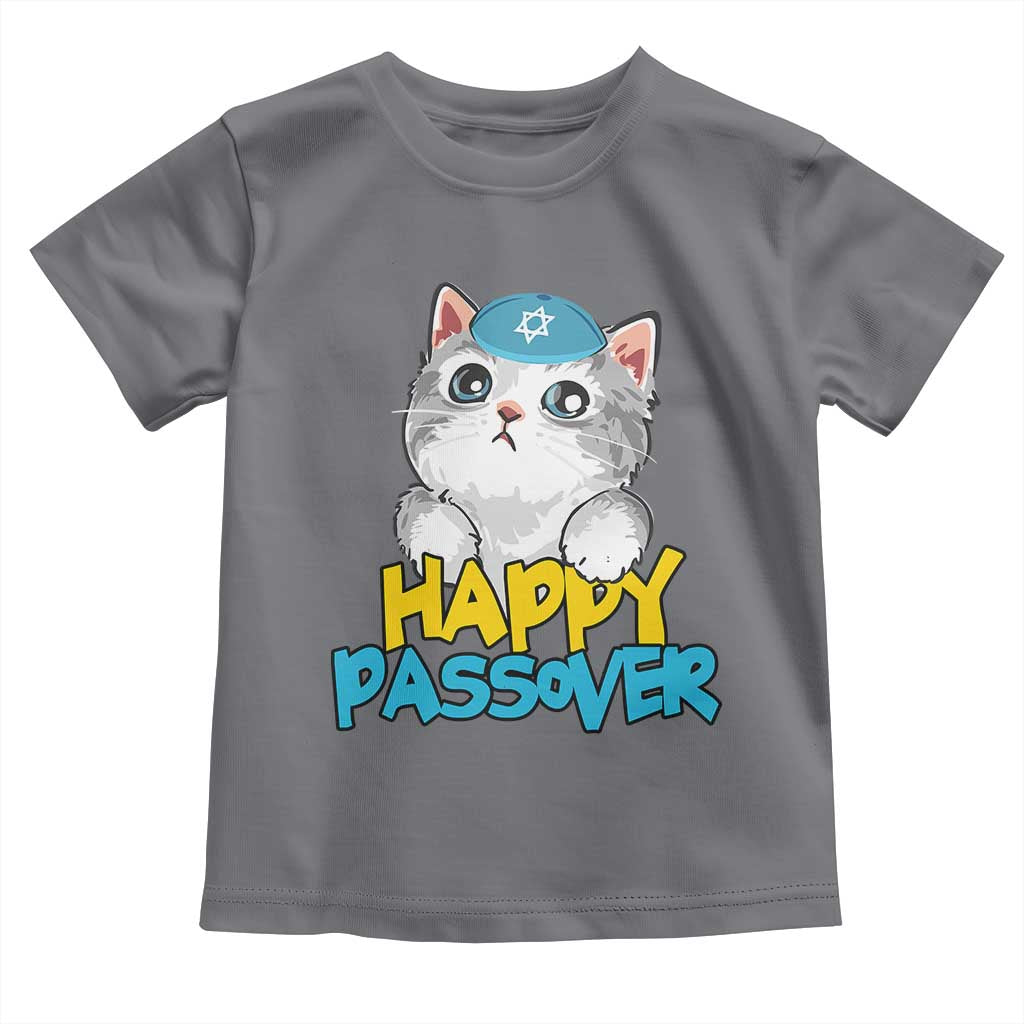 Happy Passover Cute Cat Toddler T Shirt Seder Jewish Pesach TS02 Charcoal Print Your Wear