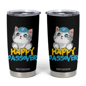 Happy Passover Cute Cat Tumbler Cup Seder Jewish Pesach TS02 Black Print Your Wear
