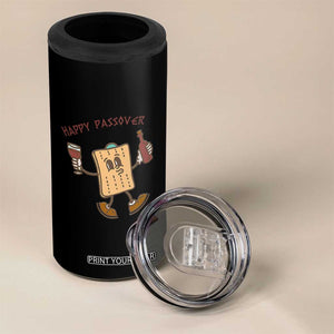 Happy Passover Matzah Drinking 4 in 1 Can Cooler Tumbler Wine and Matzo Matzatarian Funny Pesach Jewish TS02 Print Your Wear