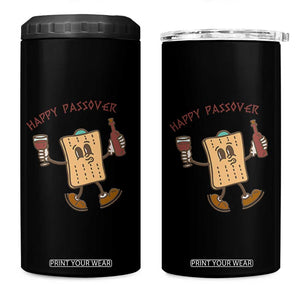 Happy Passover Matzah Drinking 4 in 1 Can Cooler Tumbler Wine and Matzo Matzatarian Funny Pesach Jewish TS02 One Size: 16 oz Black Print Your Wear