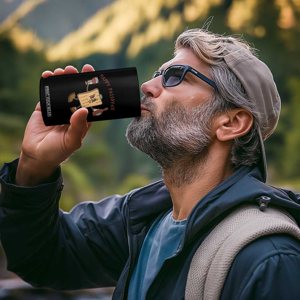 Happy Passover Matzah Drinking 4 in 1 Can Cooler Tumbler Wine and Matzo Matzatarian Funny Pesach Jewish TS02 Print Your Wear