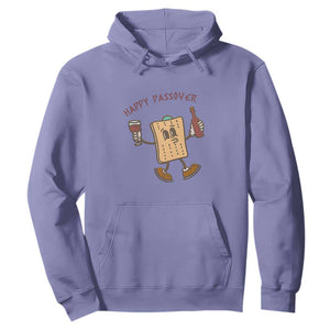 Happy Passover Matzah Drinking Hoodie Wine and Matzo Matzatarian Funny Pesach Jewish TS02 Violet Print Your Wear