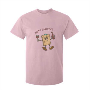 Happy Passover Matzah Drinking T Shirt For Kid Wine and Matzo Matzatarian Funny Pesach Jewish TS02 Light Pink Print Your Wear