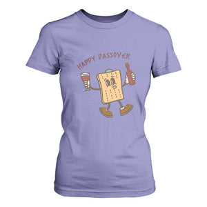 Happy Passover Matzah Drinking T Shirt For Women Wine and Matzo Matzatarian Funny Pesach Jewish TS02 Violet Print Your Wear