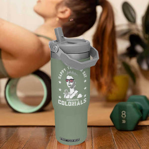 Happy Treason Day Flip Straw Tumbler British Queen Funny July 4th Colonial Meme TS10 One Size: 30 oz Moss Green Print Your Wear