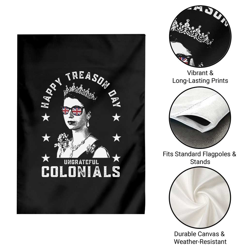 Happy Treason Day Garden Flag British Queen Funny July 4th Colonial Meme TS10 Print Your Wear